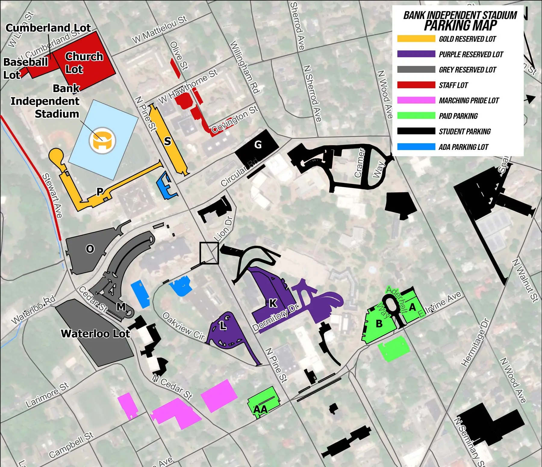 Football parking map